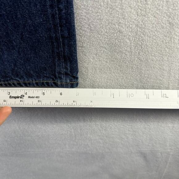 Shockoe Atelier Jeans Mens 35 Fit 33x34 Blue Denim Selvedge Button Fly Straight - Picture 4 of 13